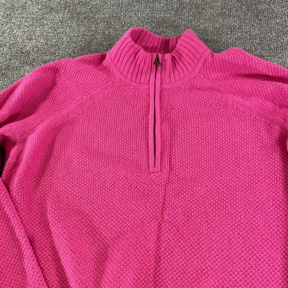 Vineyard Vines Pink Wool Cashmere Blend Quarter Zip Sweater Womens Medium